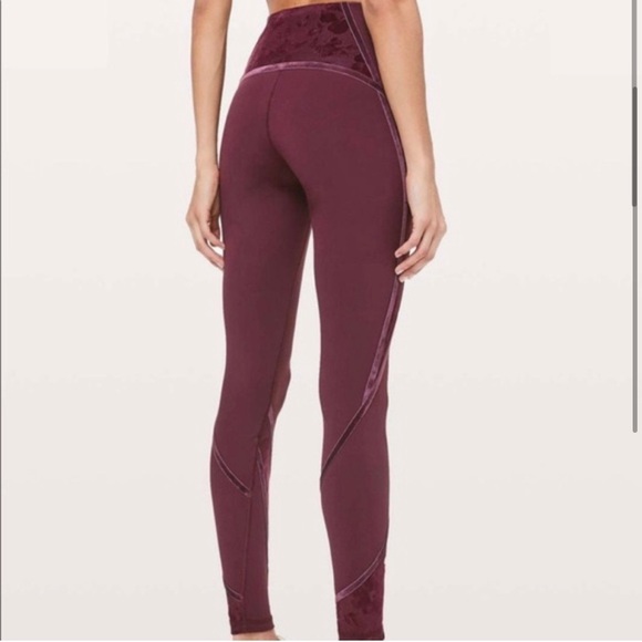 Lululemon Wunder Under High-Rise Tight Flocked Scatter Floral Dark Adobe - Picture 2 of 8